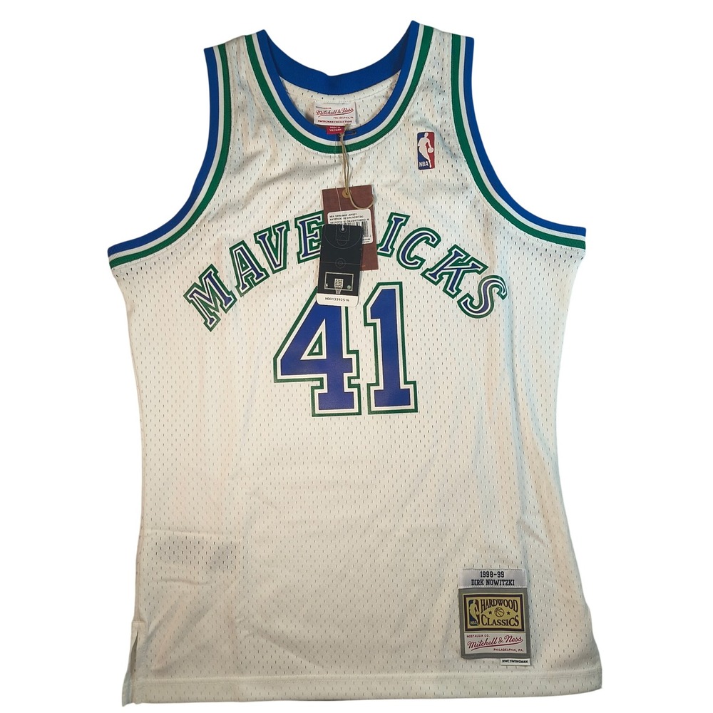 Mitchell & Ness Dirk Nowitzki Dallas Mavericks 1998-99 Swingman Jersey White M